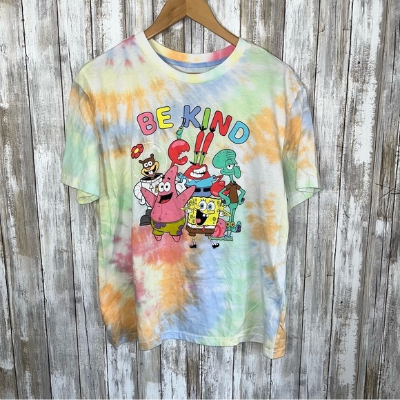 Nickelodeon Tops - Nickelodeon SpongeBob Be Kind Character Tie Dye Tee Women’s Large
